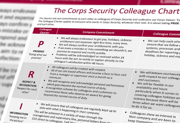 Corps Security - Colleague Charter