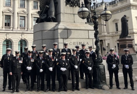 Corps Security Marches For Remembrance Sunday