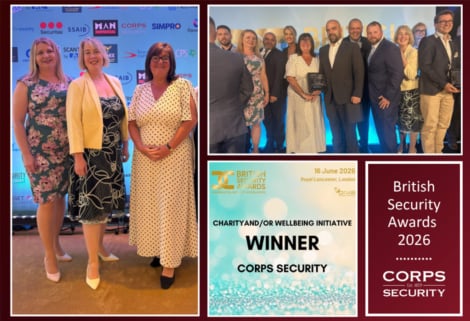 Corps Security Honoured For Veteran And Wellbeing Work At The British Security Awards