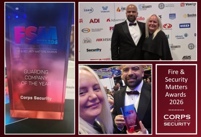 Corps Security Named Guarding Company Of The Year At The Fire & Security Matters Awards
